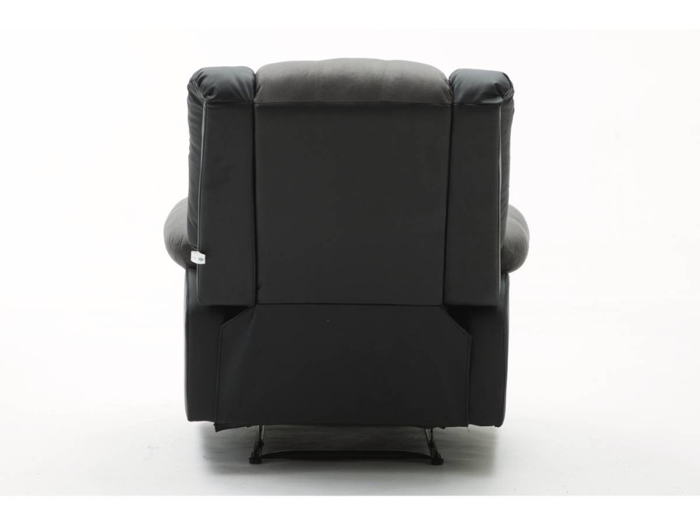 Relaxfauteuil relaxstoel verstelbaar "Buckingham" - 85 x 93 x 100 cm - Zwart / Donkergrijs