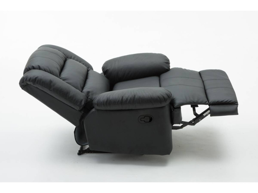 Relaxfauteuil relaxstoel verstelbaar "Buckingham" - 85 x 93 x 100 cm - Zwart