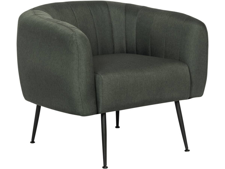 Stoel fauteuil stof "Diana" - 1 zits - Grijs Donkergrijs