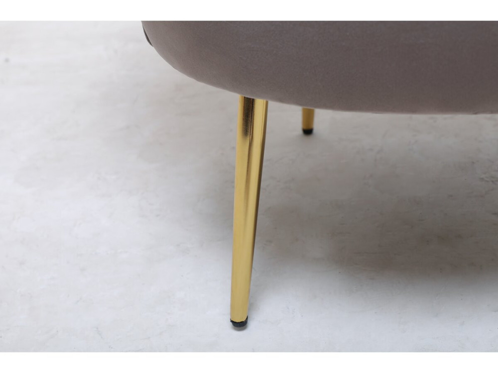 Stoel fauteuil velours fluweel "Floria" - 75 x 68 x 77,5 cm - Grijs