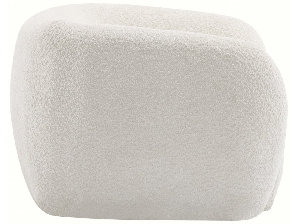 Washington" fauteuil van krullende stof - Wit
