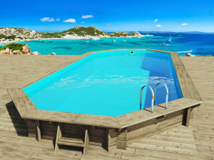 Houten zwembad " Ibiza 130" - 857 x 457 x 131 cm