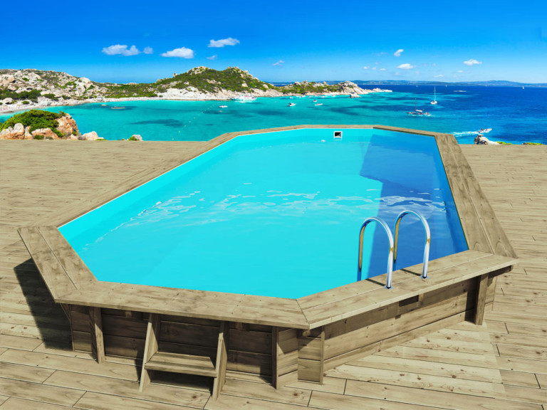 Houten zwembad " Ibiza 130" - 857 x 457 x 131 cm