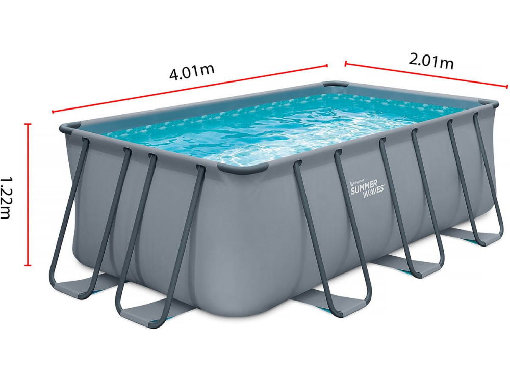 Zwembad opzetzwembad frame rond"Ludo 2" - 401 x 201 x 122 cm - Zonder filtratie