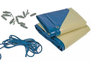 Afdekzeil winter winterzeil "Cover 1" voor zwembad Caimans - 580 g/m² - Blauw