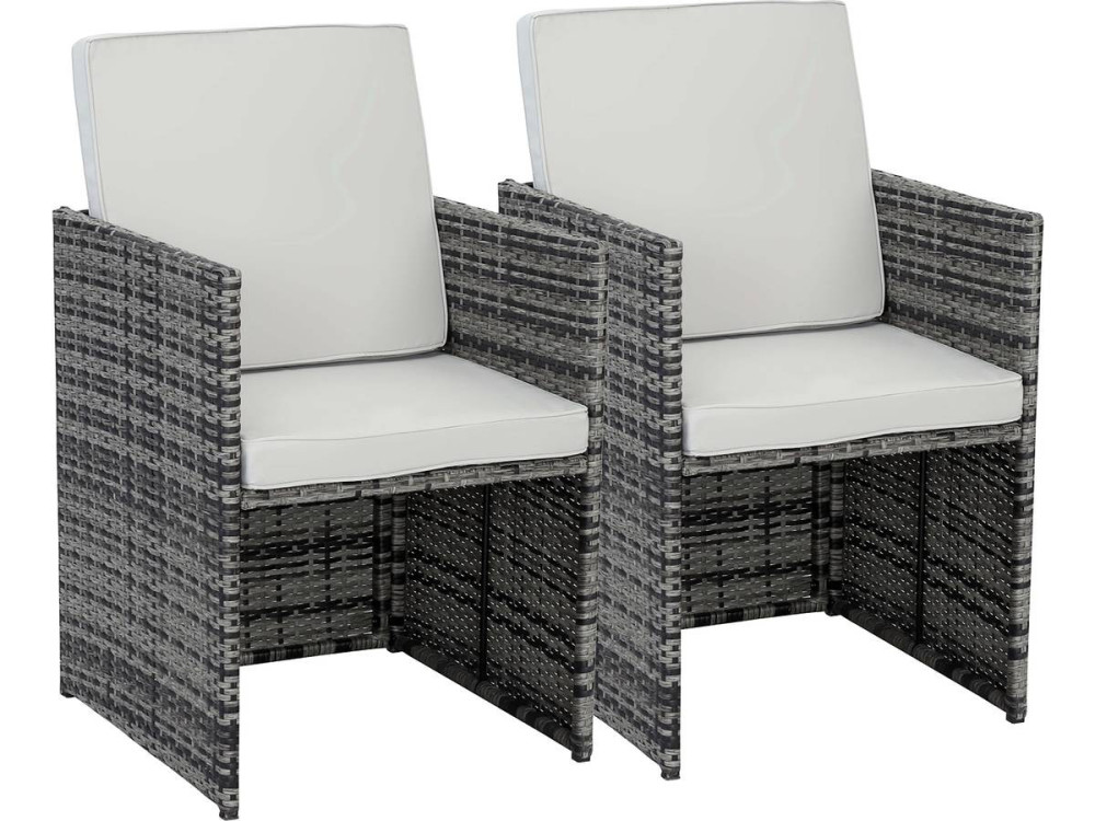 Tuinstoelen set 2 stoelen Chicago - "Florida" - Grijs
