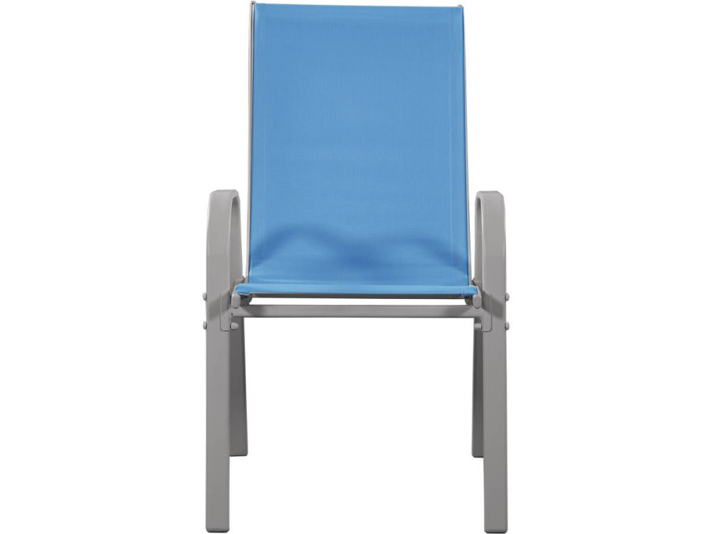 Tuinstoel "Cordoba" stoel fauteuil outdoor textileen - Phoenix - Blauw - Set 4 stuks