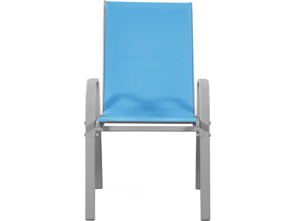 Tuinstoel "Cordoba" stoel fauteuil outdoor textileen - Phoenix - Blauw - Set 2 stuks