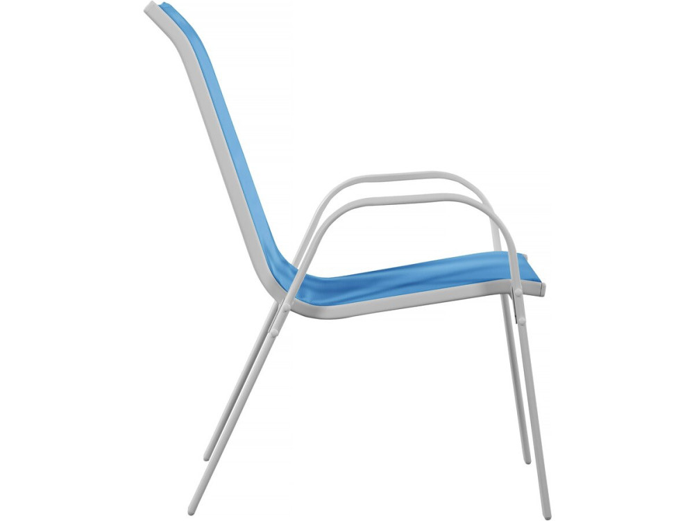 Tuinstoel "Cordoba" stoel fauteuil outdoor textileen - Phoenix - Blauw - Set 2 stuks