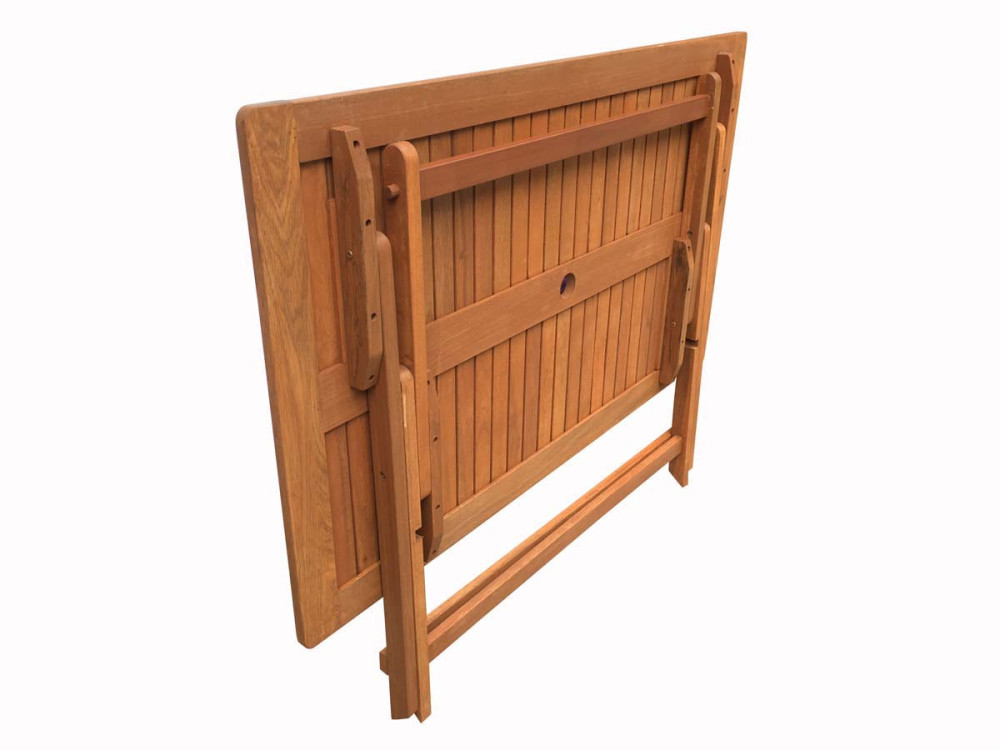 Tuintafel tafel tuin hardhout "Hong Kong" - Maple - 135 x 80 cm - Lichtbruin