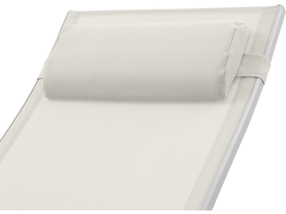 Ligbed ligstoel aluminium "Beauty" - Phoenix - Ecru - Set 2 stuks