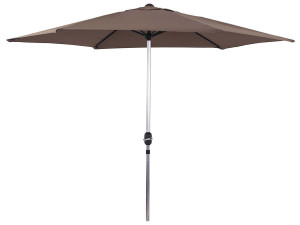 Parasol tuin tuinparasol recht aluminium "Sol" - Rond - Ø 3m - Taupe - grijs bruin