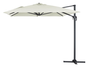 Parasol vrijhangend tuin zweefparasol Aluminium "Sun 4" 3 x 4 m - Ecru