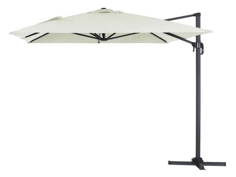 Parasol vrijhangend tuin zweefparasol Aluminium "Sun 4" 3 x 4 m - Ecru