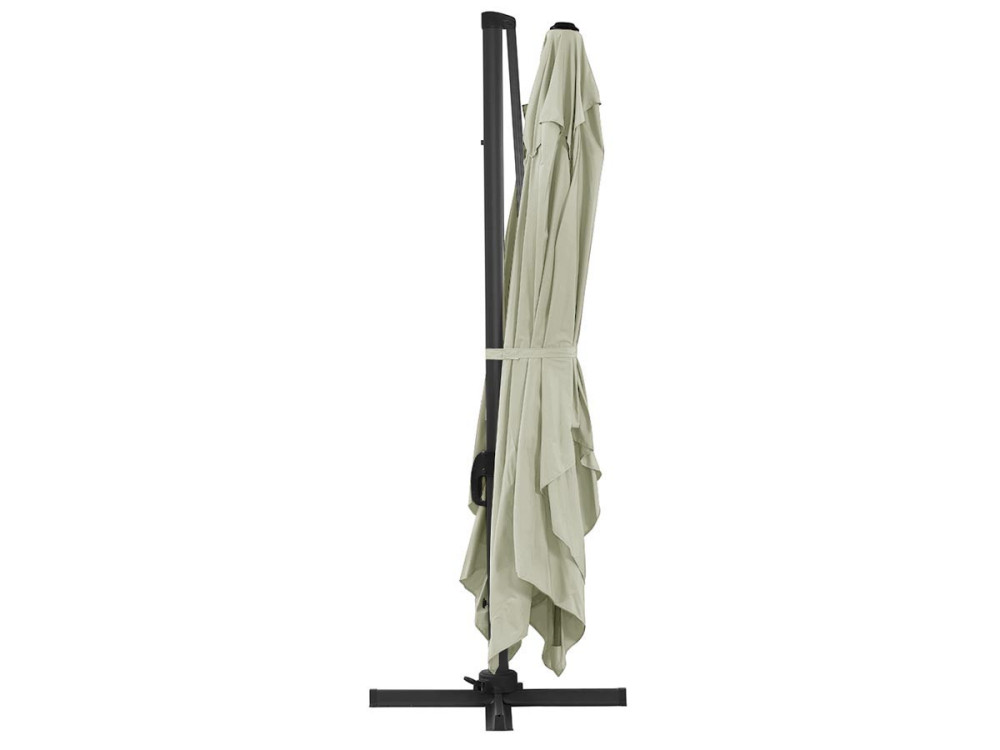 Parasol vrijhangend tuin zweefparasol Aluminium "Sun 4" 3 x 4 m - Ecru