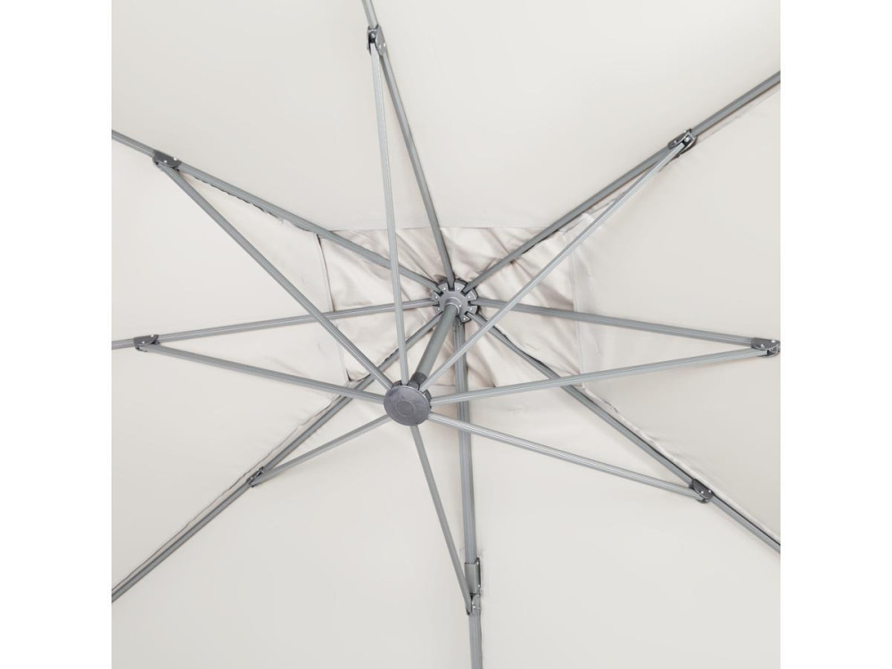 Parasol vrijhangend tuin zweefparasol Aluminium "Sun 4" 3 x 4 m - Ecru