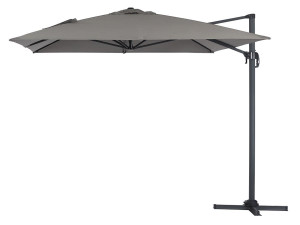 Parasol vrijhangend tuin zweefparasol "Sun 4" - 3 x 4 m - Grijs