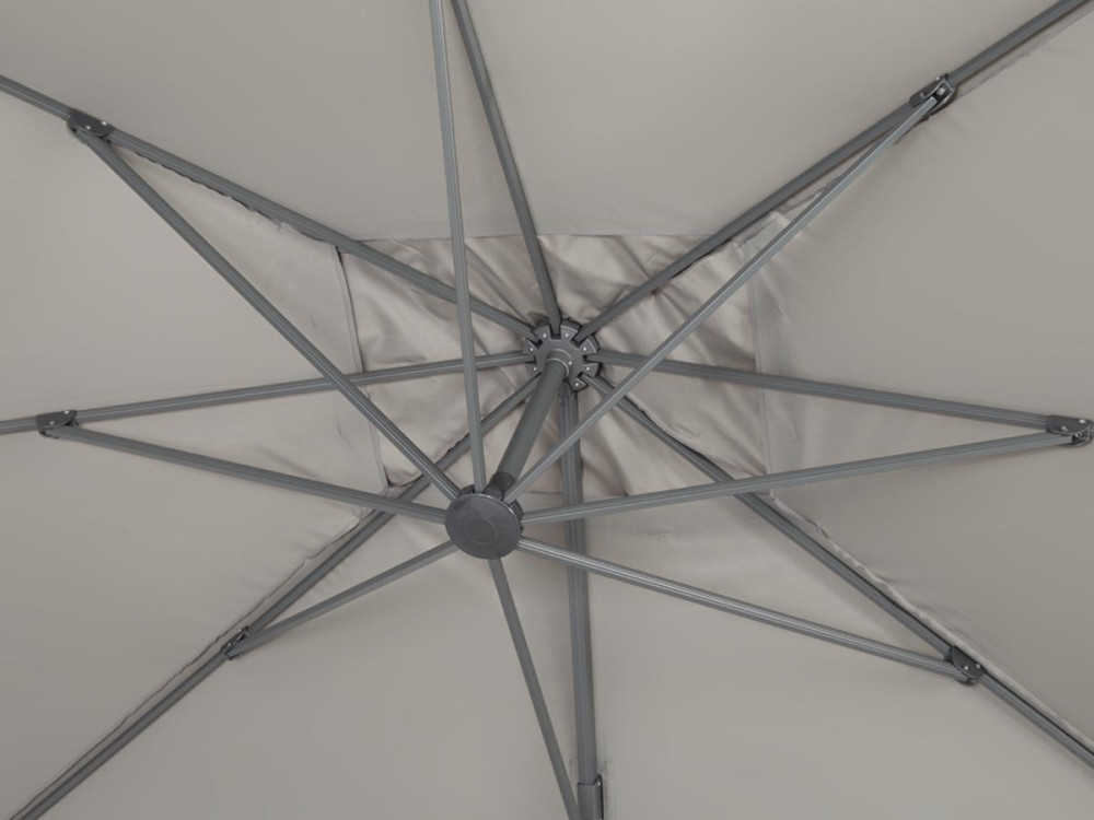 Parasol vrijhangend tuin zweefparasol "Sun 4" - 3 x 4 m - Grijs