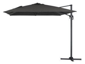 Parasol vrijhangend tuin zweefparasol "Sun 4" - 3 x 4 m - Zwart