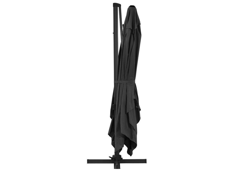 Parasol vrijhangend tuin zweefparasol "Sun 4" - 3 x 4 m - Zwart