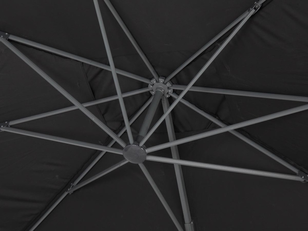 Parasol vrijhangend tuin zweefparasol "Sun 4" - 3 x 4 m - Zwart