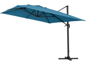 Parasol vrijhangend tuin zweefparasol "Sun 4" - 3 x 4 m - Blauw