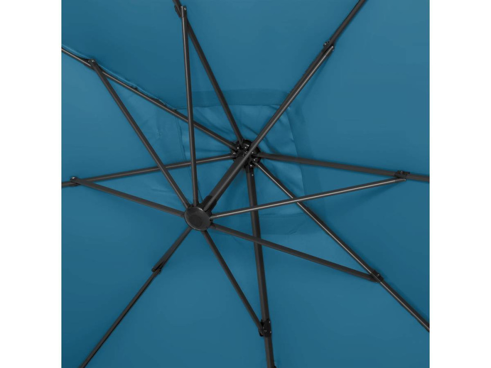 Parasol vrijhangend tuin zweefparasol "Sun 4" - 3 x 4 m - Blauw