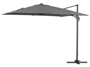 Parasol vrijhangend tuin zweefparasol "Sun 3" - 3 x 3 m - Grijs
