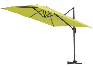 Parasol vrijhangend tuin zweefparasol aluminium "Sun 3" 3 x 3 m - Groen