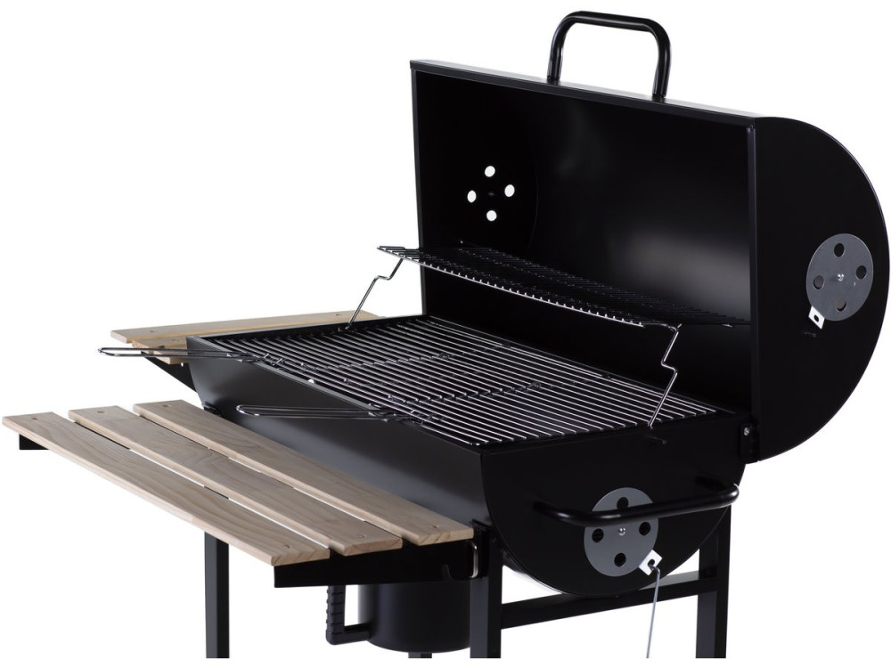 Barbecue XXL houtskool BBQ "King" - 95 x 63 x 105 cm - Zwart