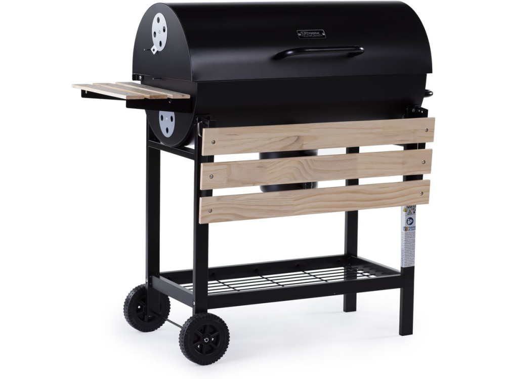 Barbecue XXL houtskool BBQ "King" - 95 x 63 x 105 cm - Zwart