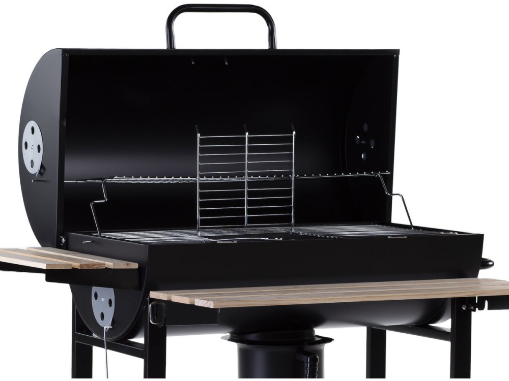 Barbecue XXL houtskool BBQ "King" - 95 x 63 x 105 cm - Zwart