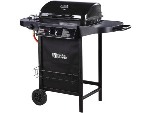 Gas BBQ gasbarbecue barbecue "Party 3" - 3 branders waarvan 1 zijbrander - 9,38 kW - Zwart