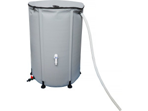 Regenton waterreservoir soepel pvc 250 liter - Grijs