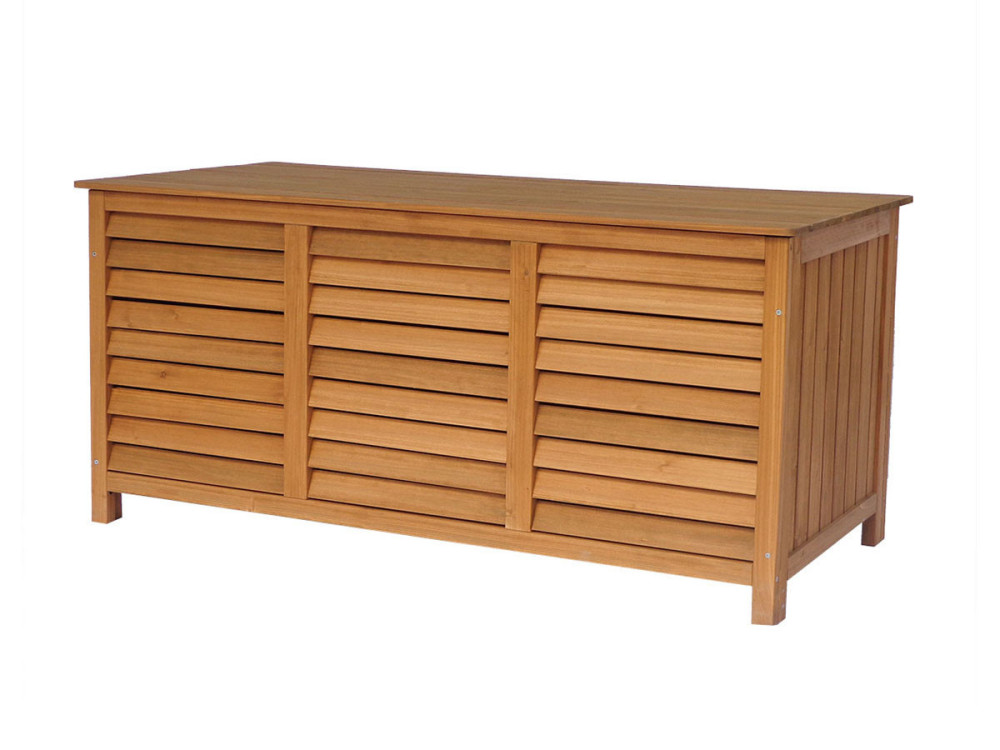 Opbergbox houten tuinkist "Macao" - 130 x 64 x 60 cm - Bruin - kastanjebruin