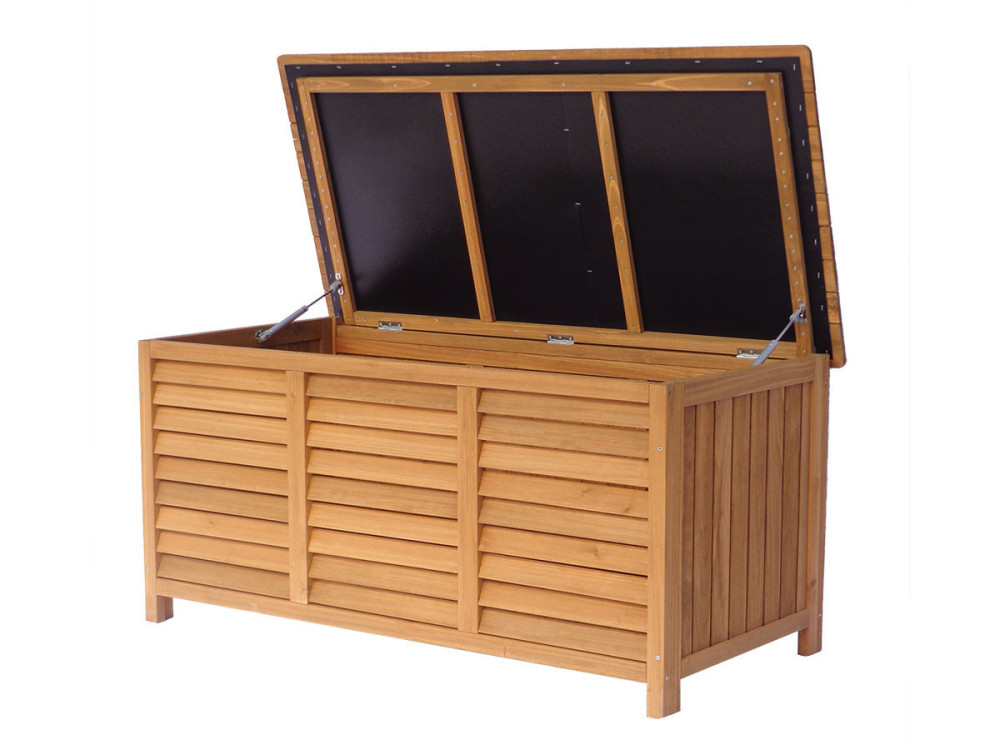 Opbergbox houten tuinkist "Macao" - 130 x 64 x 60 cm - Bruin - kastanjebruin