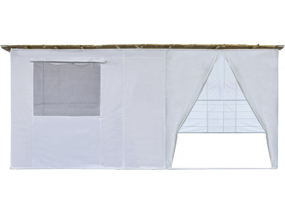 Soeka Sukkah loofhut "Nina" aanpasbaar 5 x 3 m - 4 bamboerollen/matten en 5 houten latten