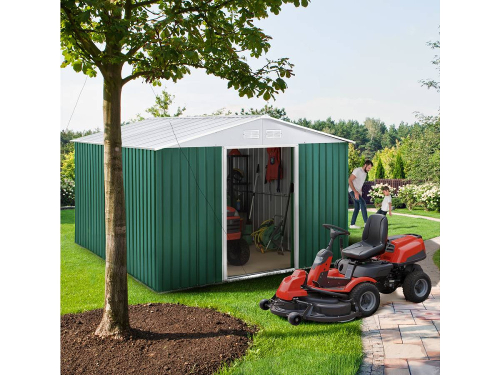 Tuinhuisje metaal "Rosas" - 7,06 m² - Groen