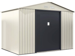 Tuinhuisje metaal "Nebraska" - 5,29 m2 (4,83 m2 grondoppervlak) - Beige - lichtbruin