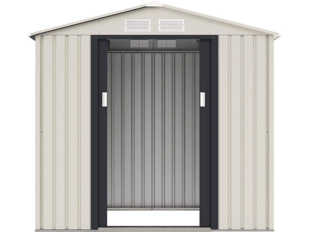Tuinhuisje metaal "Nebraska" - 2.71 m² - Beige / Grijs antraciet
