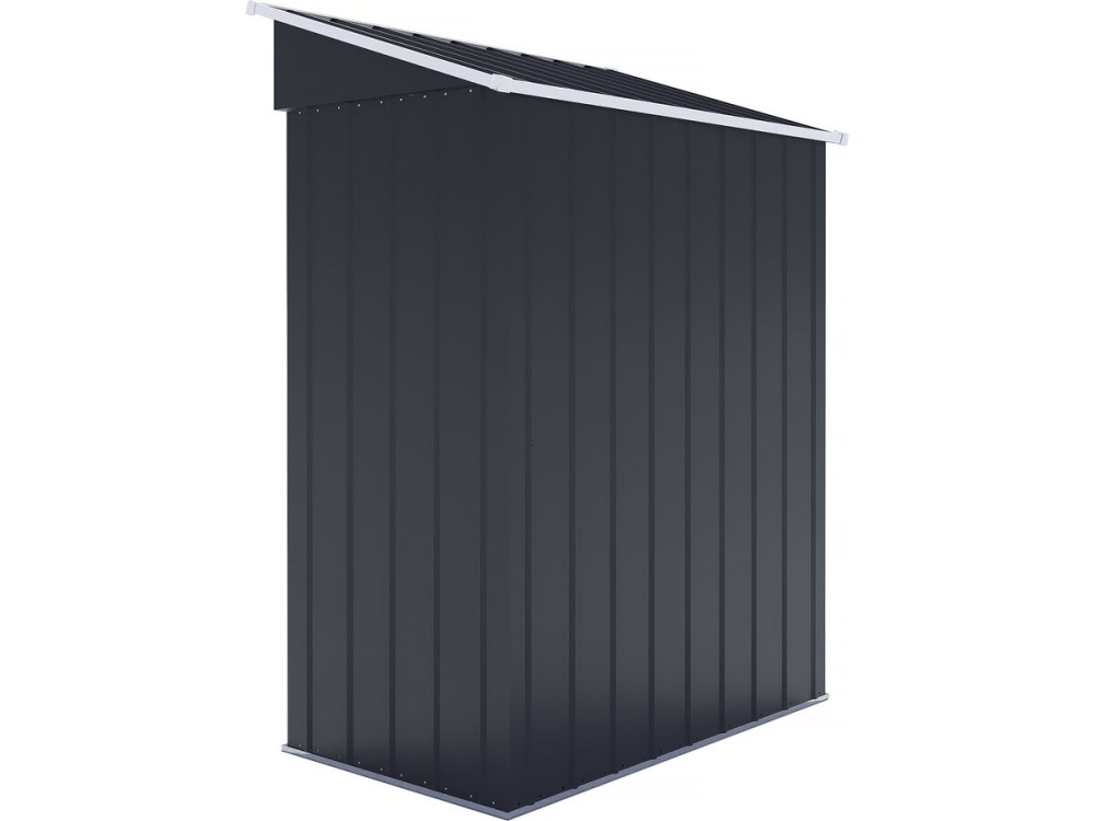 Memphis" metalen tuinhuisje met schuifdeur - 1.36 m² - Grijs