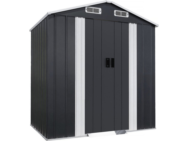 Metalen tuinhuis "Boston" met schuifdeur - 2,17 m² - Grijs