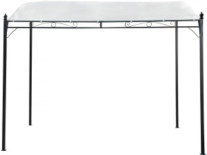 Pergola metaal met aflopend dak - 3 x 2,5 m - Beige - lichtbruin