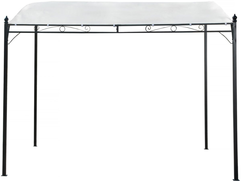 Pergola metaal met aflopend dak - 3 x 2,5 m - Beige - lichtbruin