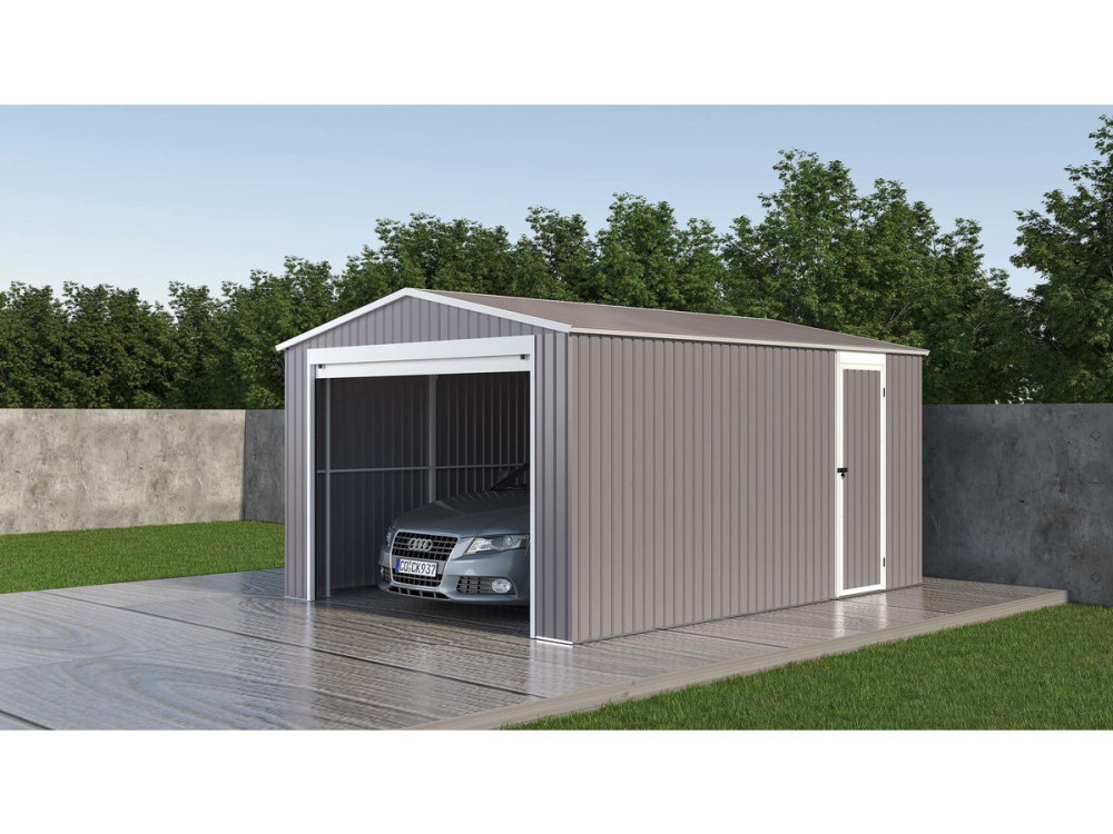 Metalen garage "Nevada" met roldeur - 15,61m²