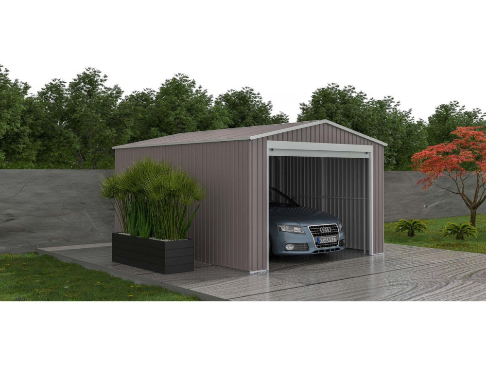 Metalen garage "Nevada" met roldeur - 15,61m²