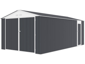 Garage auto schuur metaal "Houston" 18,56 m²  - Antraciet