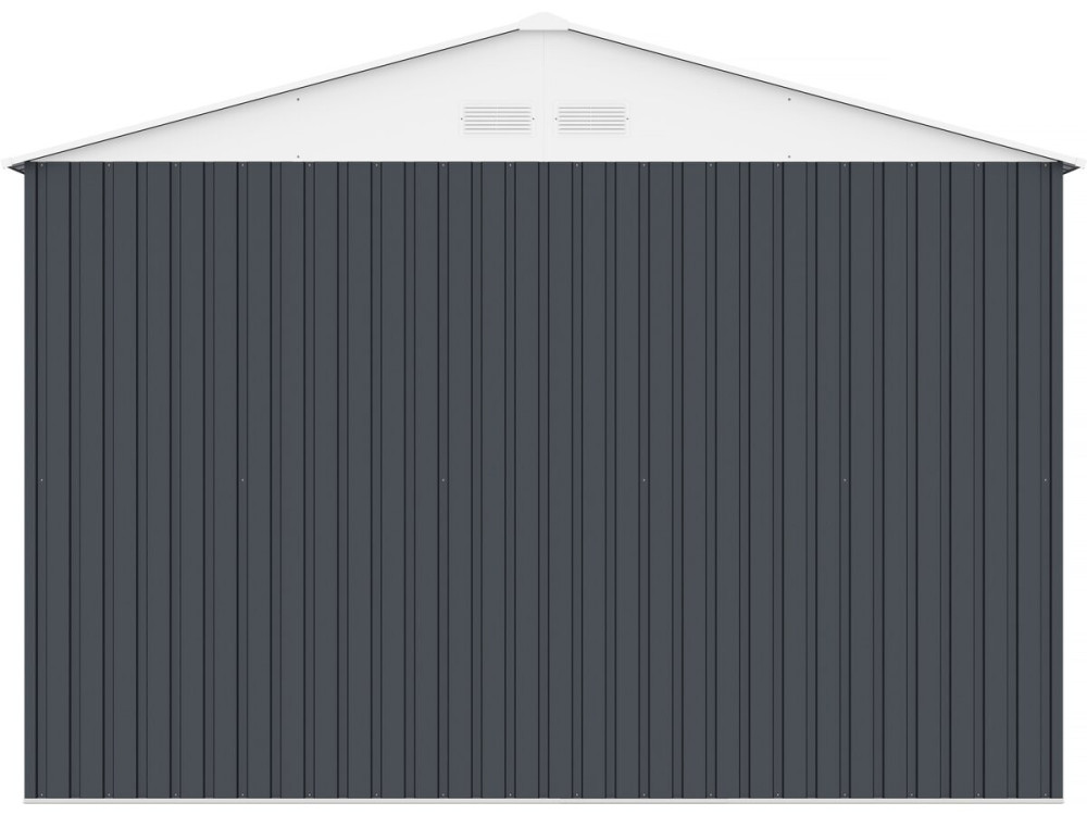 Garage auto schuur metaal "Houston" - 18,56 m² met goot en regenton waterreservoir - Antraciet