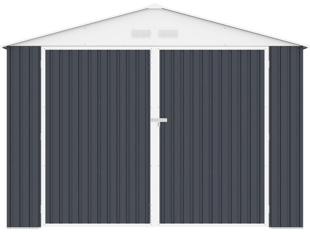 Garage auto schuur metaal "Houston" 15,36 m² - Antraciet