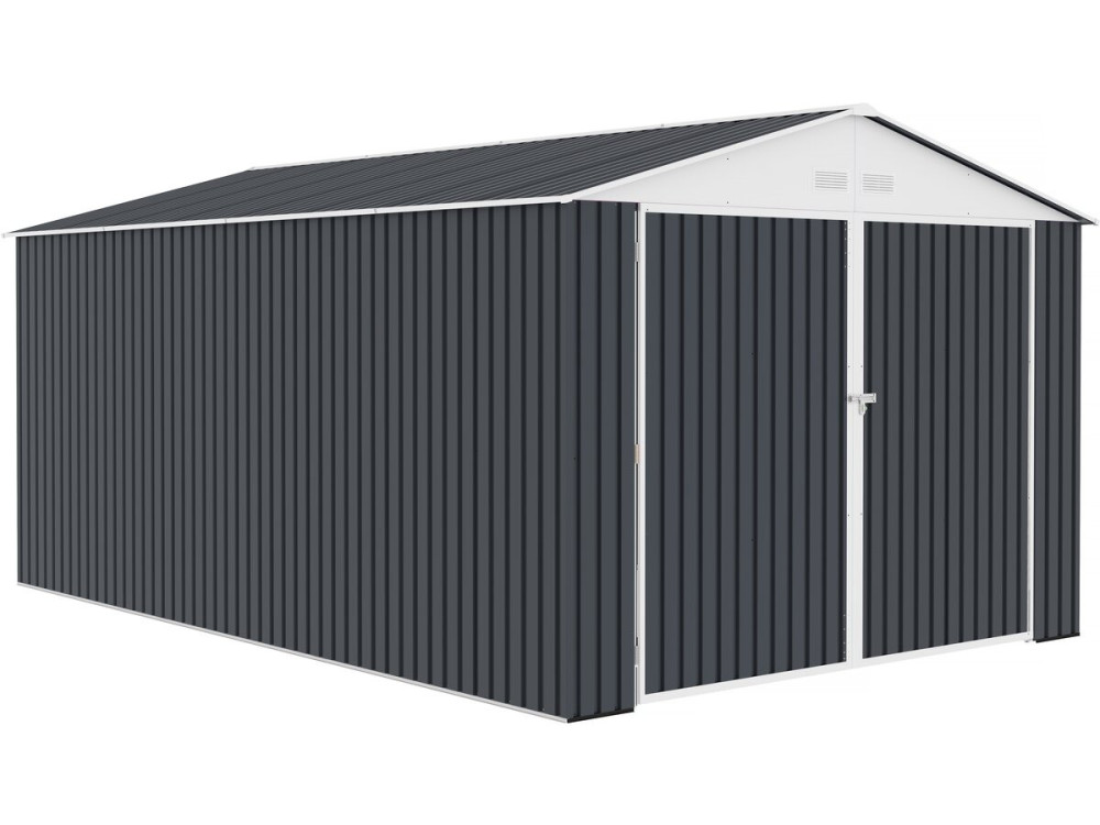 Garage auto schuur metaal "Houston" 15,36 m² - Antraciet